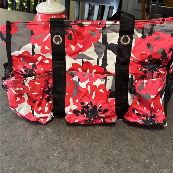 Thirty-One Tote Bag - Red- Pink- and Gray - Picture 6 of 8